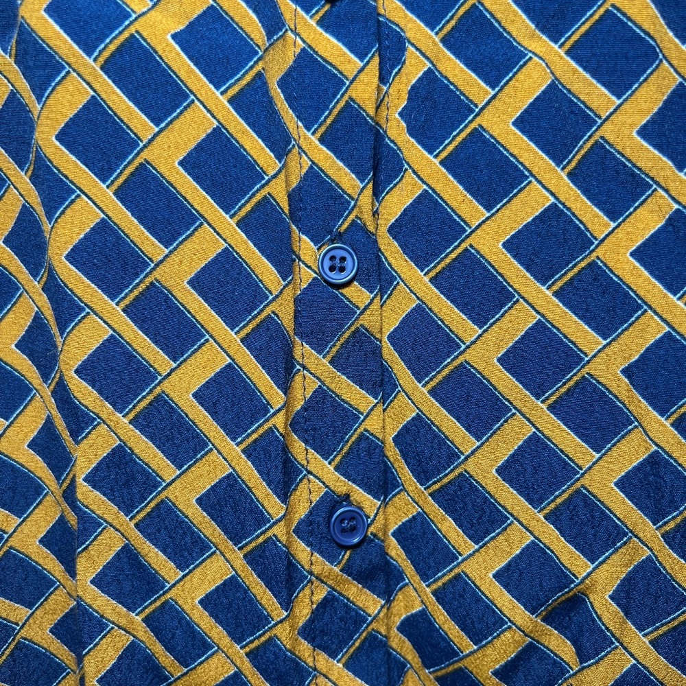 Forever 21 Blue and Mustard Short Dress Size M - Picture 12 of 13